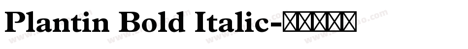 Plantin Bold Italic字体转换